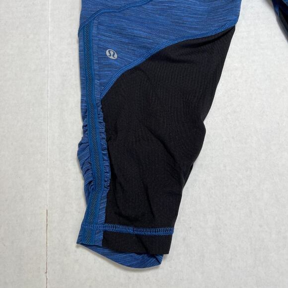Lululemon Run for Your Life Crop Legging SIZE 6 Limitless Space Blue black - Picture 10 of 11